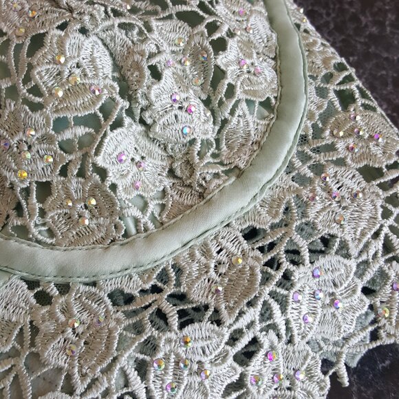 FOR LOVE AND LEMONS  !  Lace Bustier/Bra With Crystal  ( M ) - Picture 7 of 8